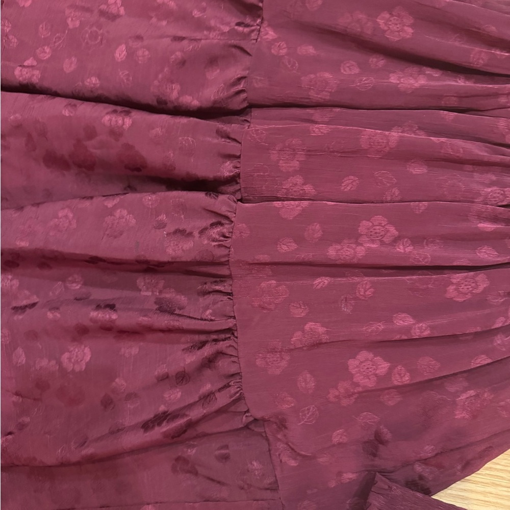 Baltic Born - Elegant Burgundy Dress- Medium - Picture 3 of 3